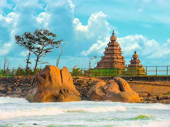 Temple de rivage près de Mahabalipuram - Inde