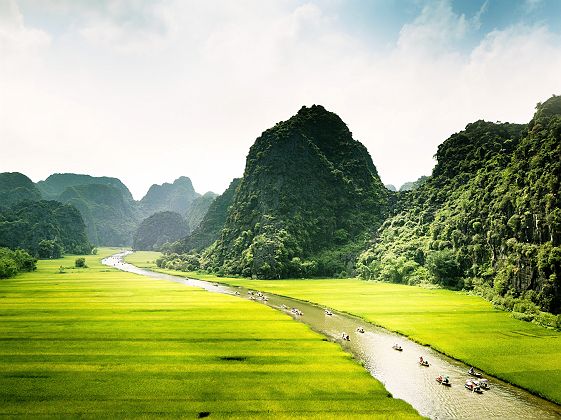 Rizière et rivière, Ninh Binh