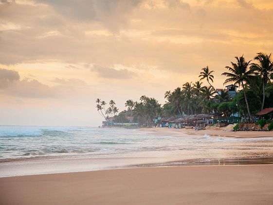 Coucher de soleil sur l'ocean Indien, hikkaduwa