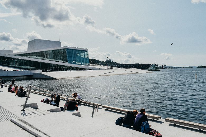 Quartier du port et de l'opéra à Oslo