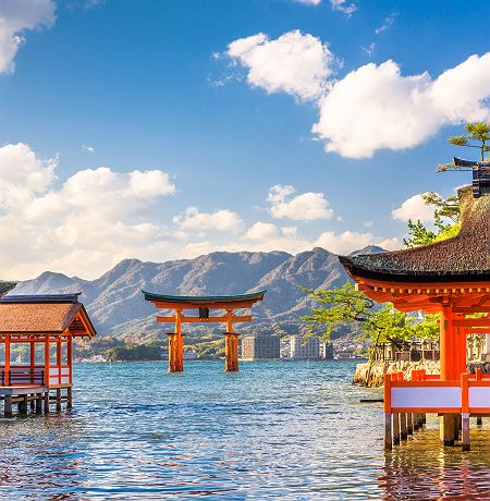 Paysage de Miyajima, Japon