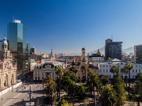 Chili - Vue sur la place des Armes à Santiago 