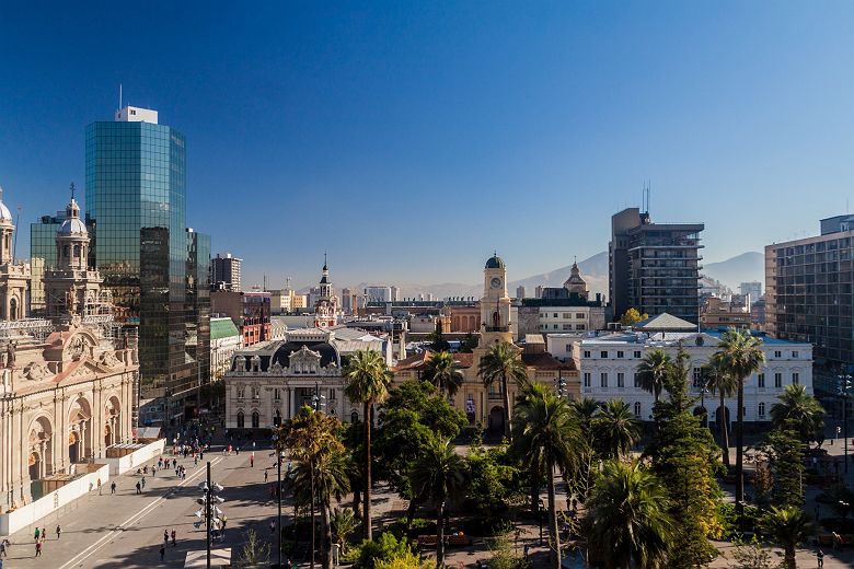 Chili - Vue sur la place des Armes à Santiago 