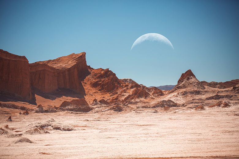 Chili- Vallée de la lune dans le désert d'Atacama