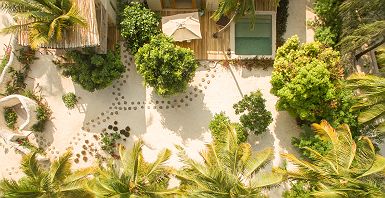 Vue aérienne de la suite présidentielle au White Sand Zanzibar