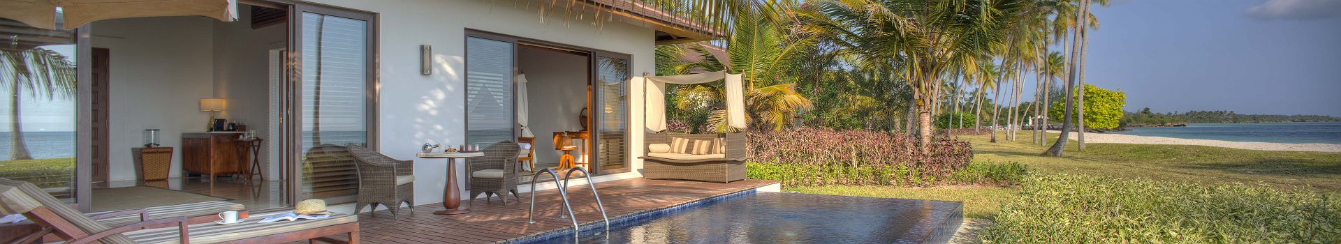 Luxury ocean front pool villa de The Residence Zanzibar