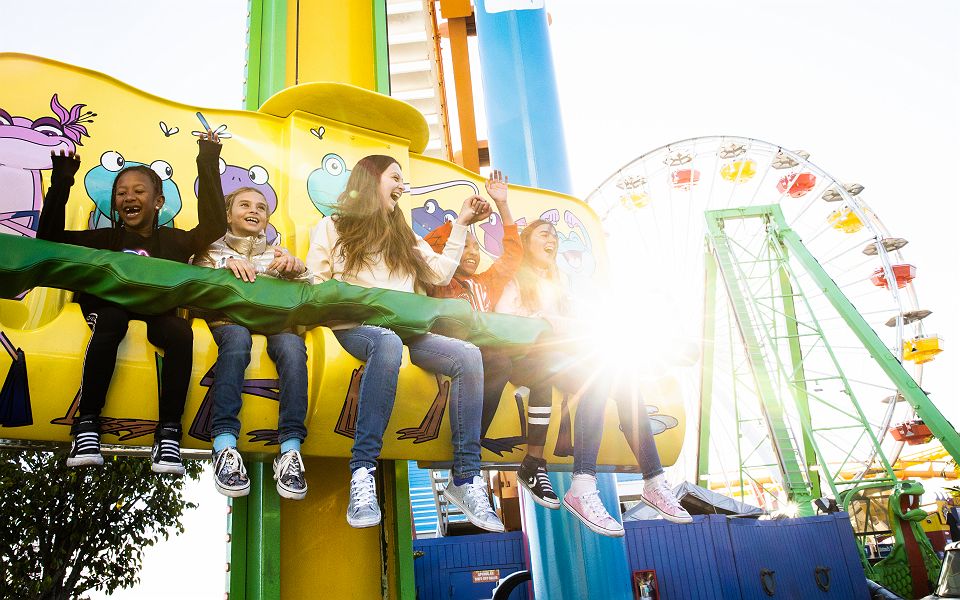 Max Whittaker Exploring Pacific Park in Santa Monica, California, February 3, 2020.