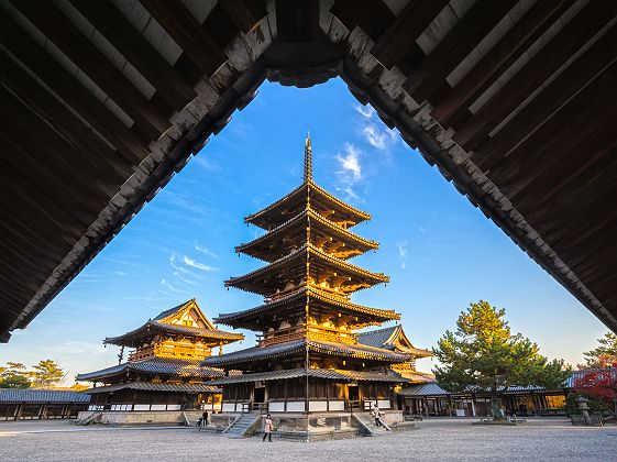 Temple Horyu-ji Temple à Ikaruga, préfecture de Nara