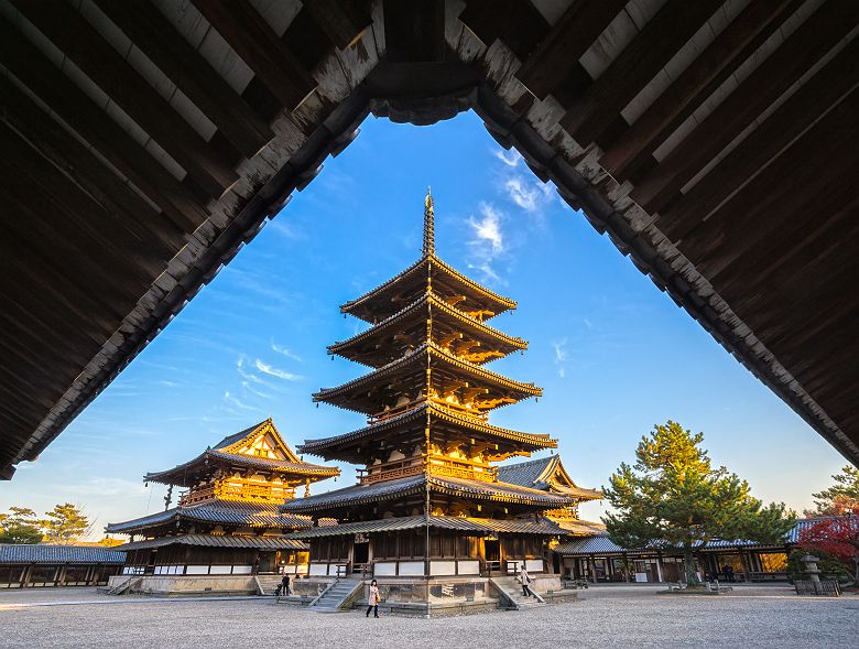 Temple Horyu-ji Temple à Ikaruga, préfecture de Nara