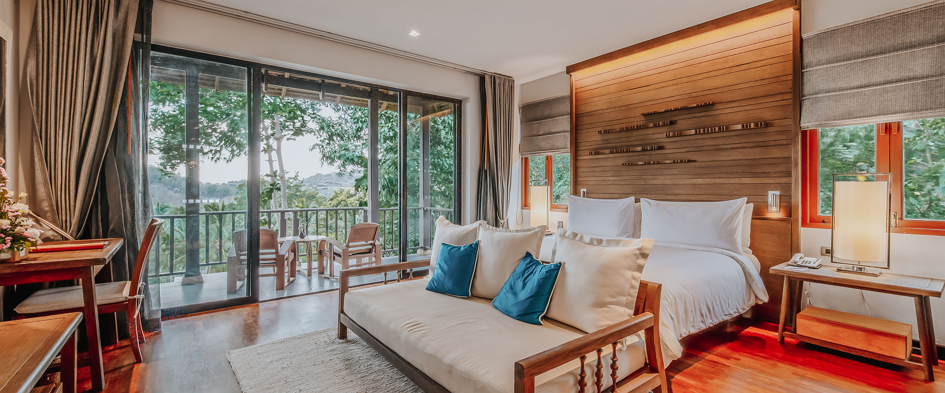 Pimalai Resort and Spa - chambre deluxe lit et balcon