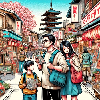 Famille au Japon façon manga