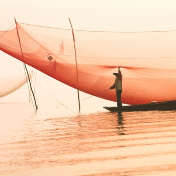 Pêcheur au Vietnam