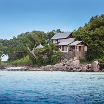 Hôtel de luxe sur une île des Seychelles