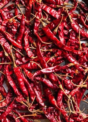 Piments séchés aux Seychelles