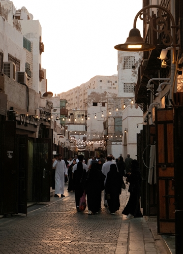 Dans les rues en Arabie